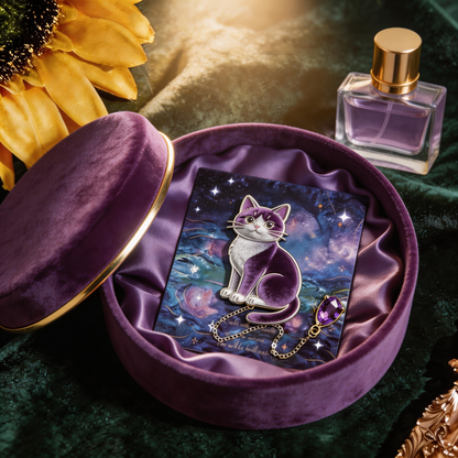 Galaxy Cat Bookmark | Magical Reading Accessory | Perfect Gift for Cat & Book Lovers