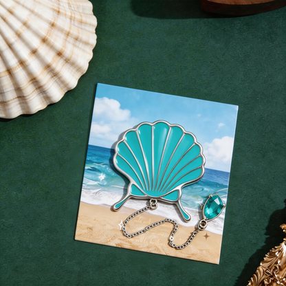Ocean Shell Bookmark | Aesthetic Reading Accessory | Perfect Gift for Book Lovers