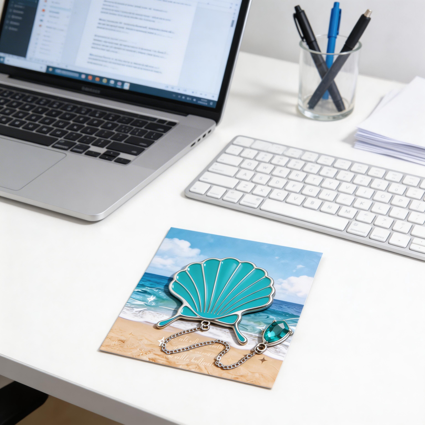 Ocean Shell Bookmark | Aesthetic Reading Accessory | Perfect Gift for Book Lovers