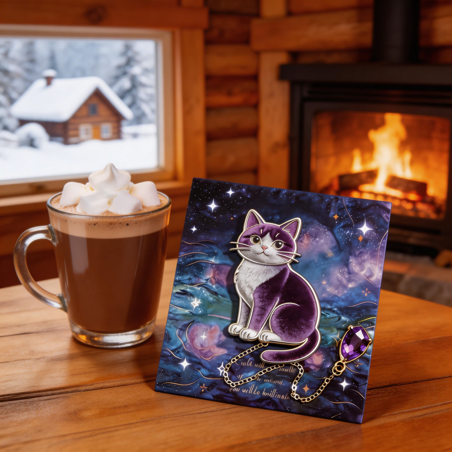 Galaxy Cat Bookmark | Magical Reading Accessory | Perfect Gift for Cat & Book Lovers