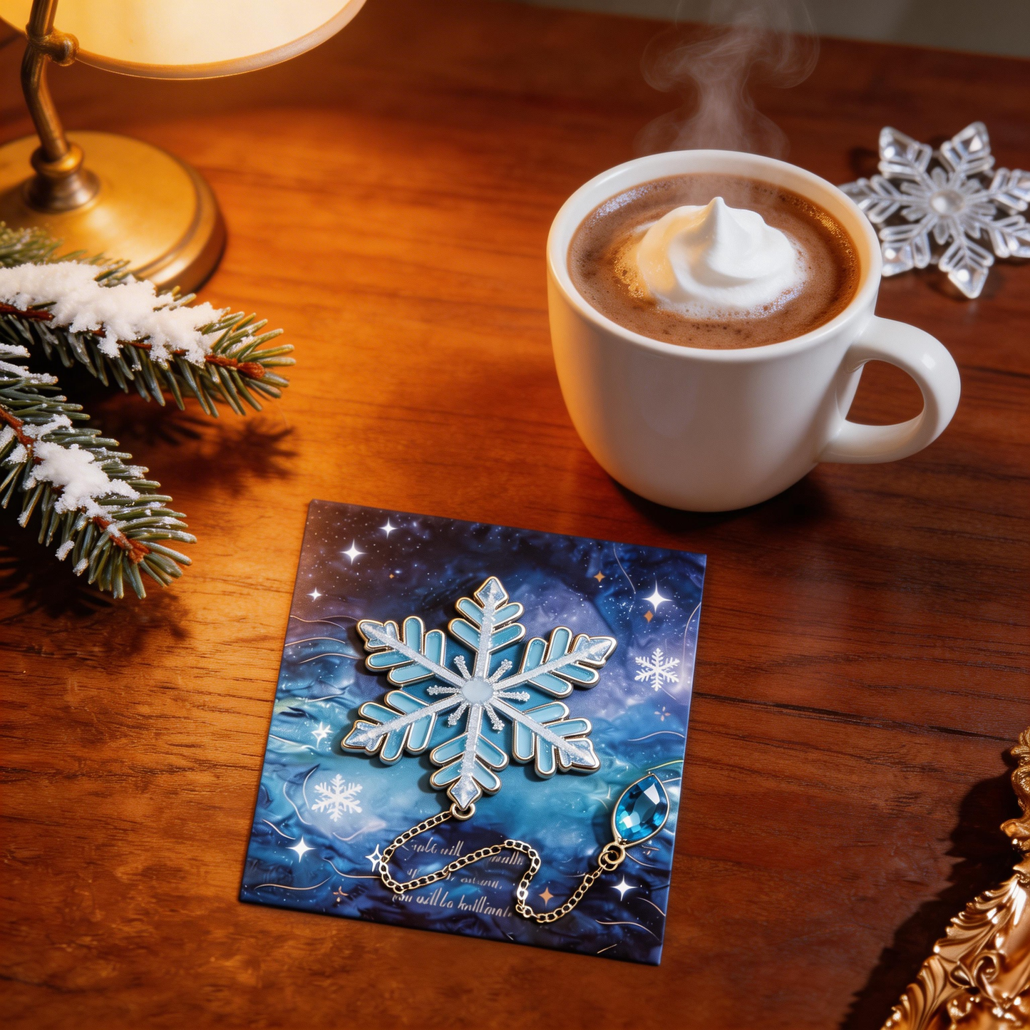 Crystal Snowflake Bookmark | Winter-Themed Reading Accessory | Perfect Gift for Book Lovers